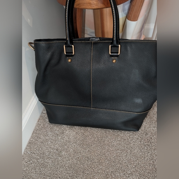 Dooney & Bourke Black Pebbled Leather Satchel - Picture 2 of 5